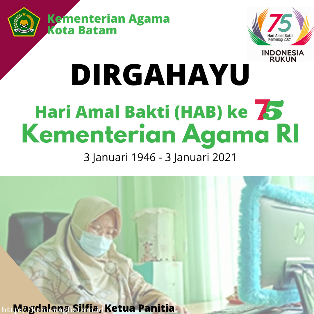 Besok, Kemenag Batam Laksanakan Upacara HAB ke 75
