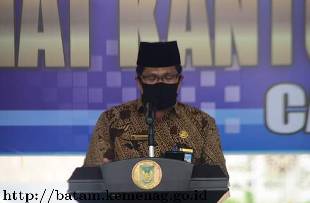 Kakankemenag Batam Pimpin Doa Rapat Koordinasi Percepatan Penanganan Covid 19