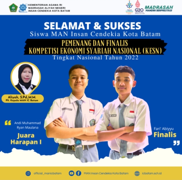 Siswa MAN IC Batam Toreh Prestasi Lewat KESN