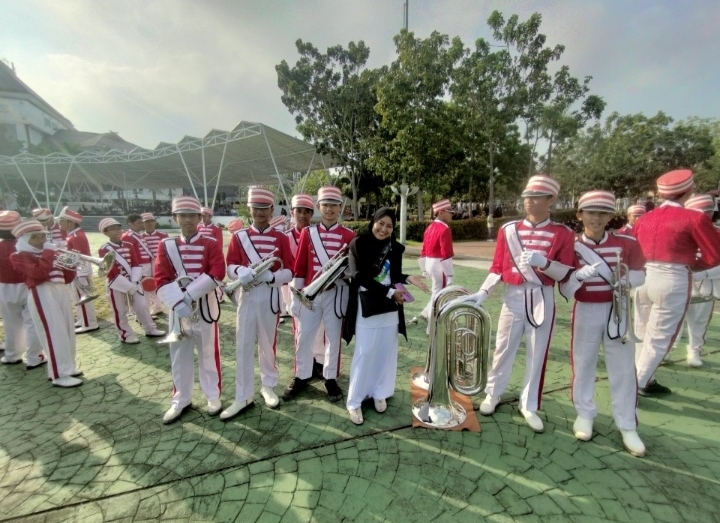 Marchand band PP Al Kausar Meriahkan Upacara Hari Santri Nasional ke 7 Tahun 2022