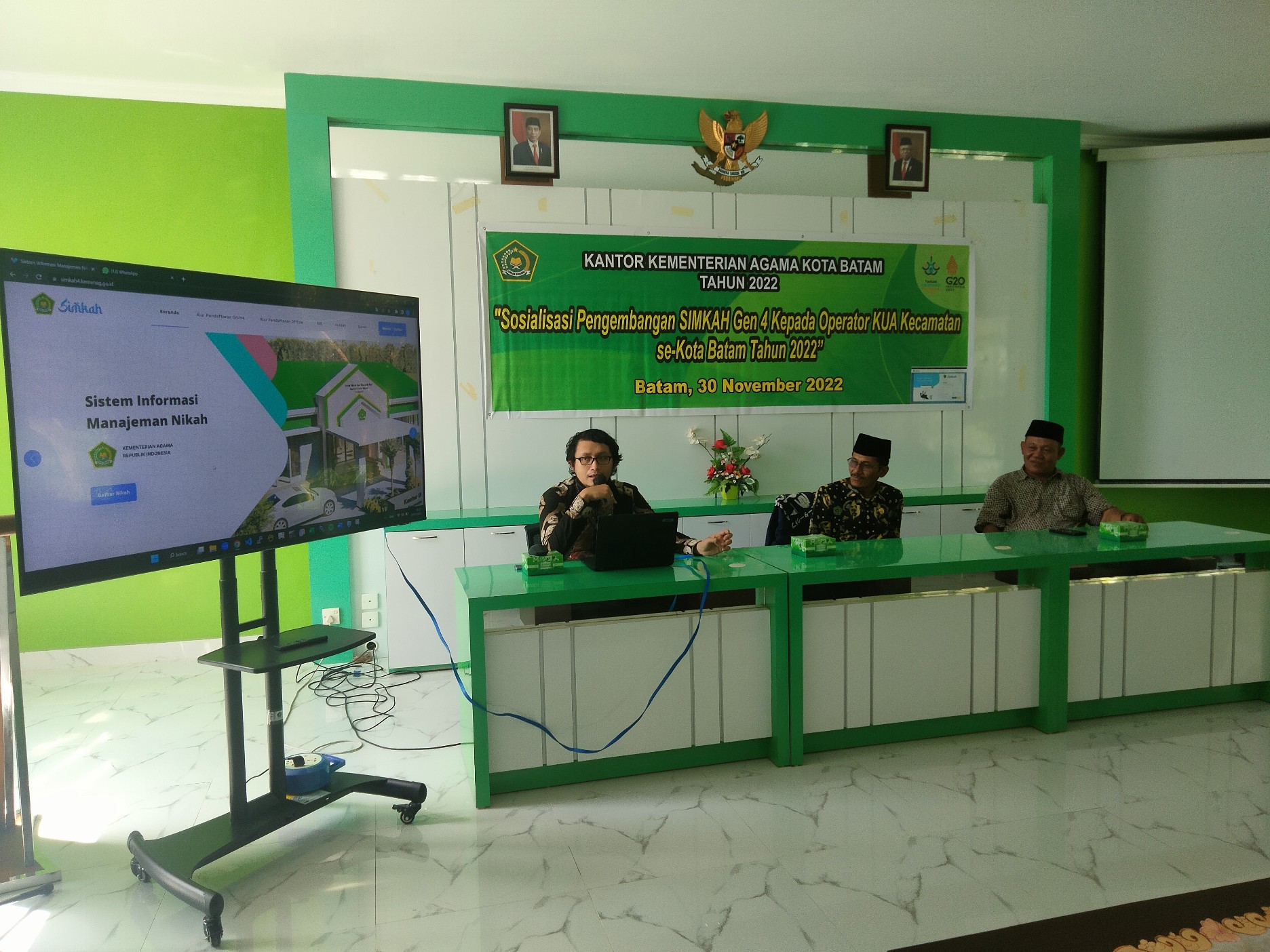 Sosialisasi Pengembangan Simkah Gen 4 Bagi Operator KUA se Kota Batam