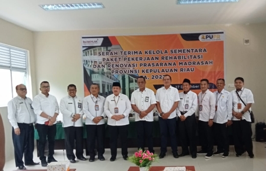 Kementerian PUPR Serah Terima Kelola Sementara Paket Pekerjaan Rehabilitasi dan Renovasi Prasarana MTs N 1 Batam