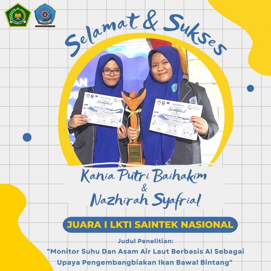 Siswa MAN Batam Raih Juara 1 LKTI SAINTEK Nasional