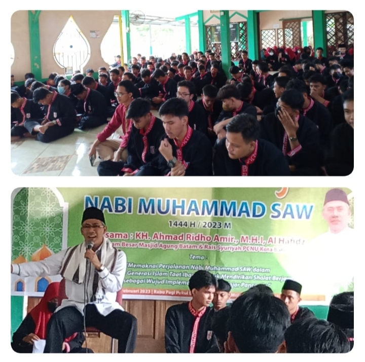 Ust. Ridho Isi Ceramah Isra Mi'raj di SMK MHS di Batu Ampar