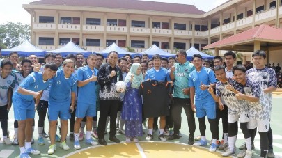 TIMNAS Futsal Indonesia Gelar Coaching Clinic Di MAN Batam