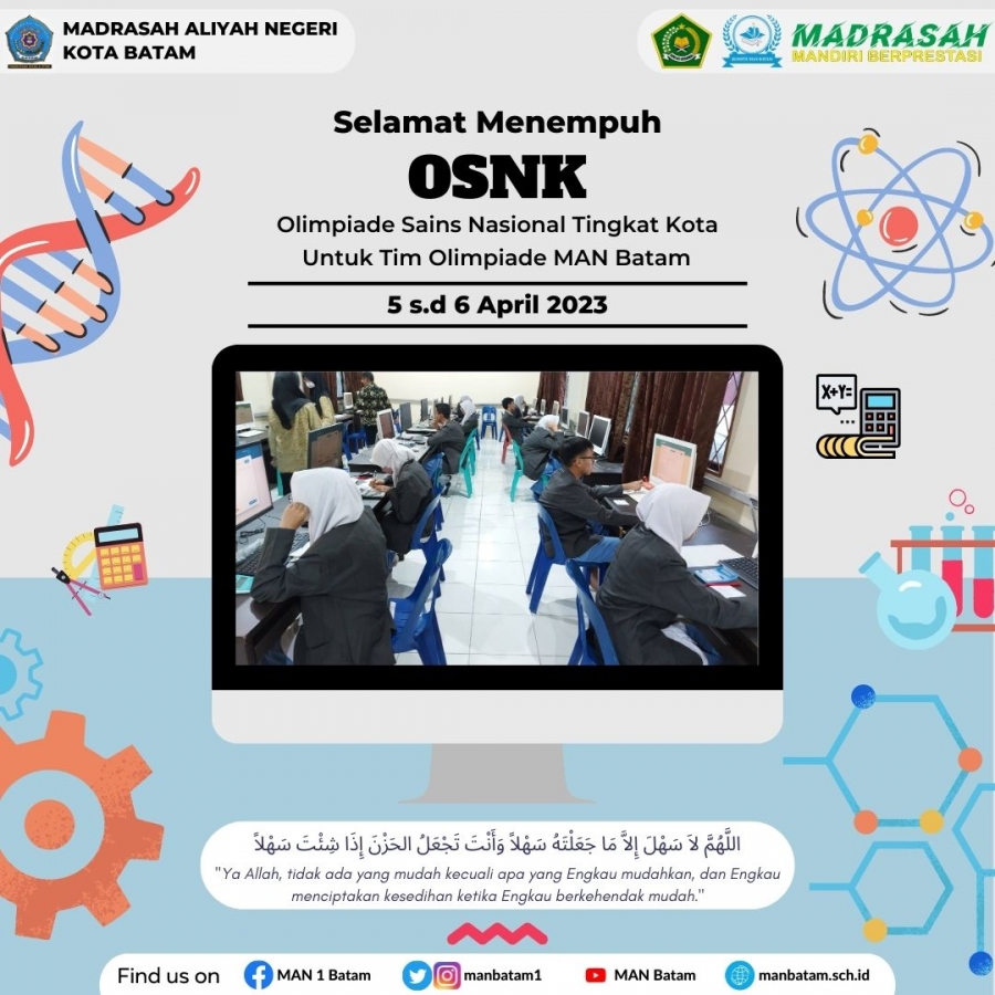 Tim Olimpiade MAN Batam Ikuti OSNK 2023