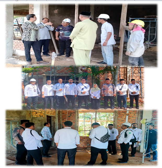 Tim Perencanaan Bimas Islam Kementerian Agama RI Kunjungi Progress pengerjaan proyek SBSN Gedung Balai Nikah dan Manasik Haji KUA Kec. Sagulung.