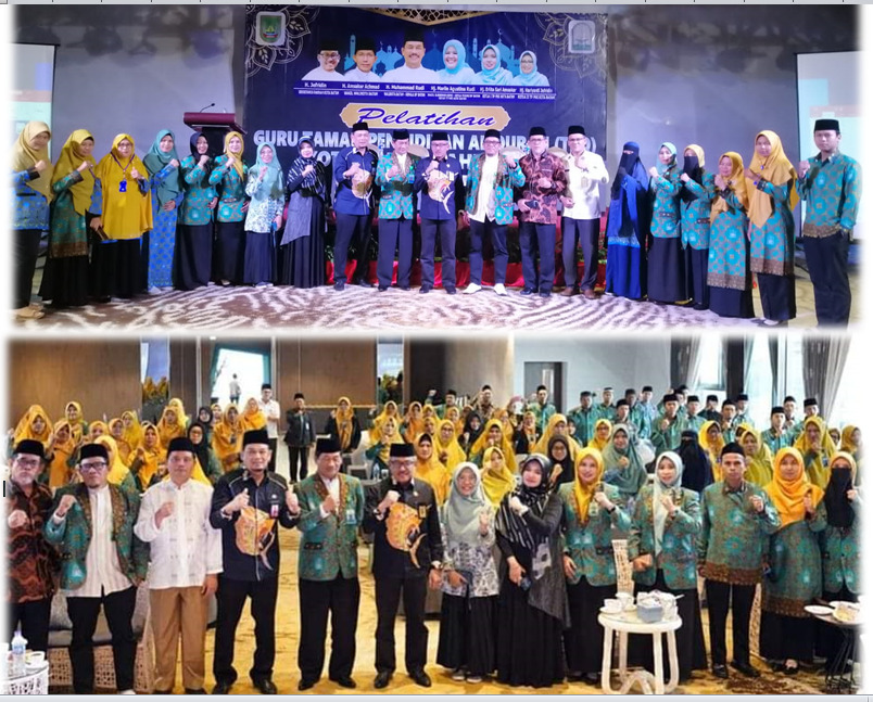 Mewakili Kepala Kantor Kementerian Agama Kota Batam staf Pendidikan Agama dan Pendidikan Keagamaan Islam menghadiri secara langsung Pelatihan Guru TPQ yang tergabung di BMGQ Kota Batam.