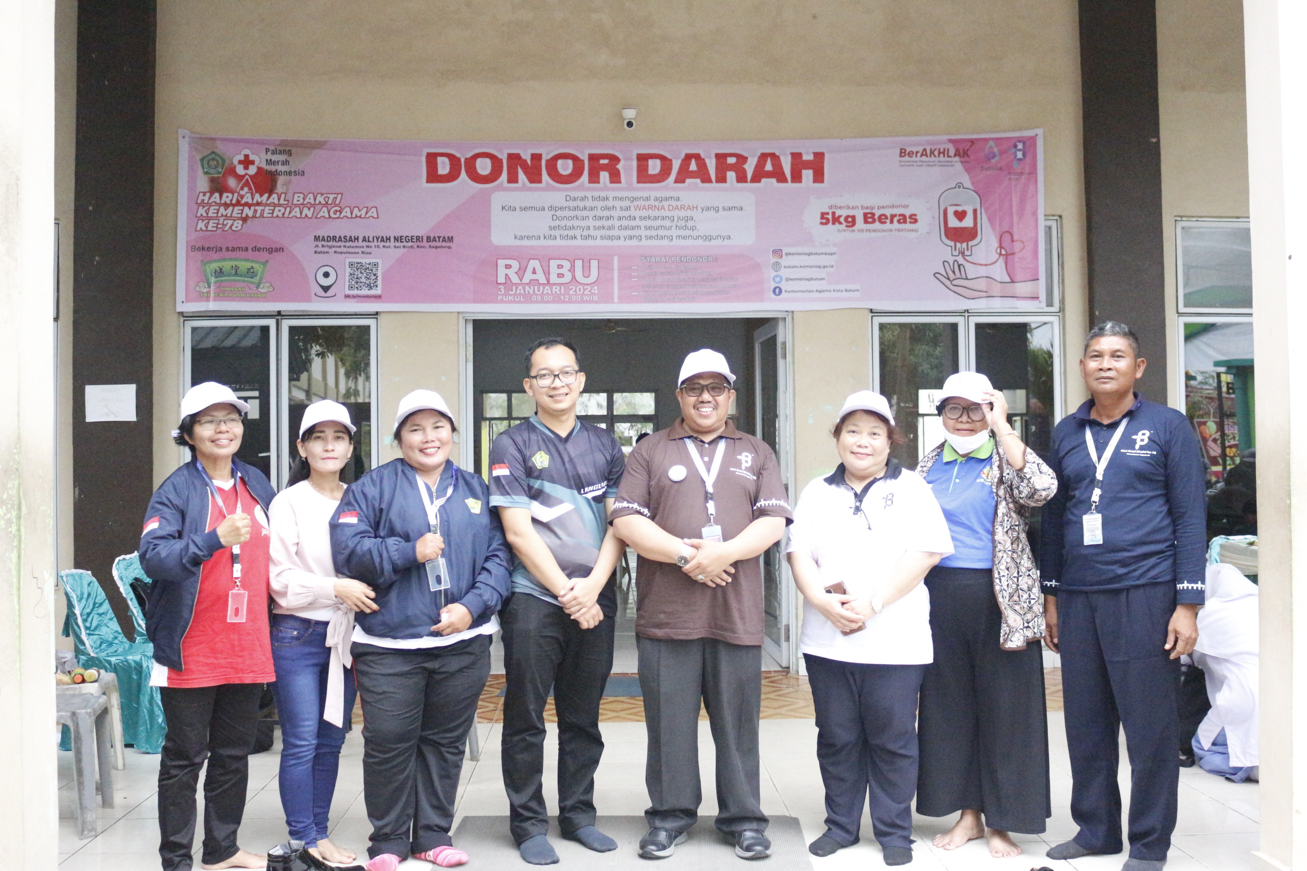 Donor Darah HAB ke 78 Kemenag RI, Kankemenag Kota Batam Kumpulkan 54 Kantong Darah