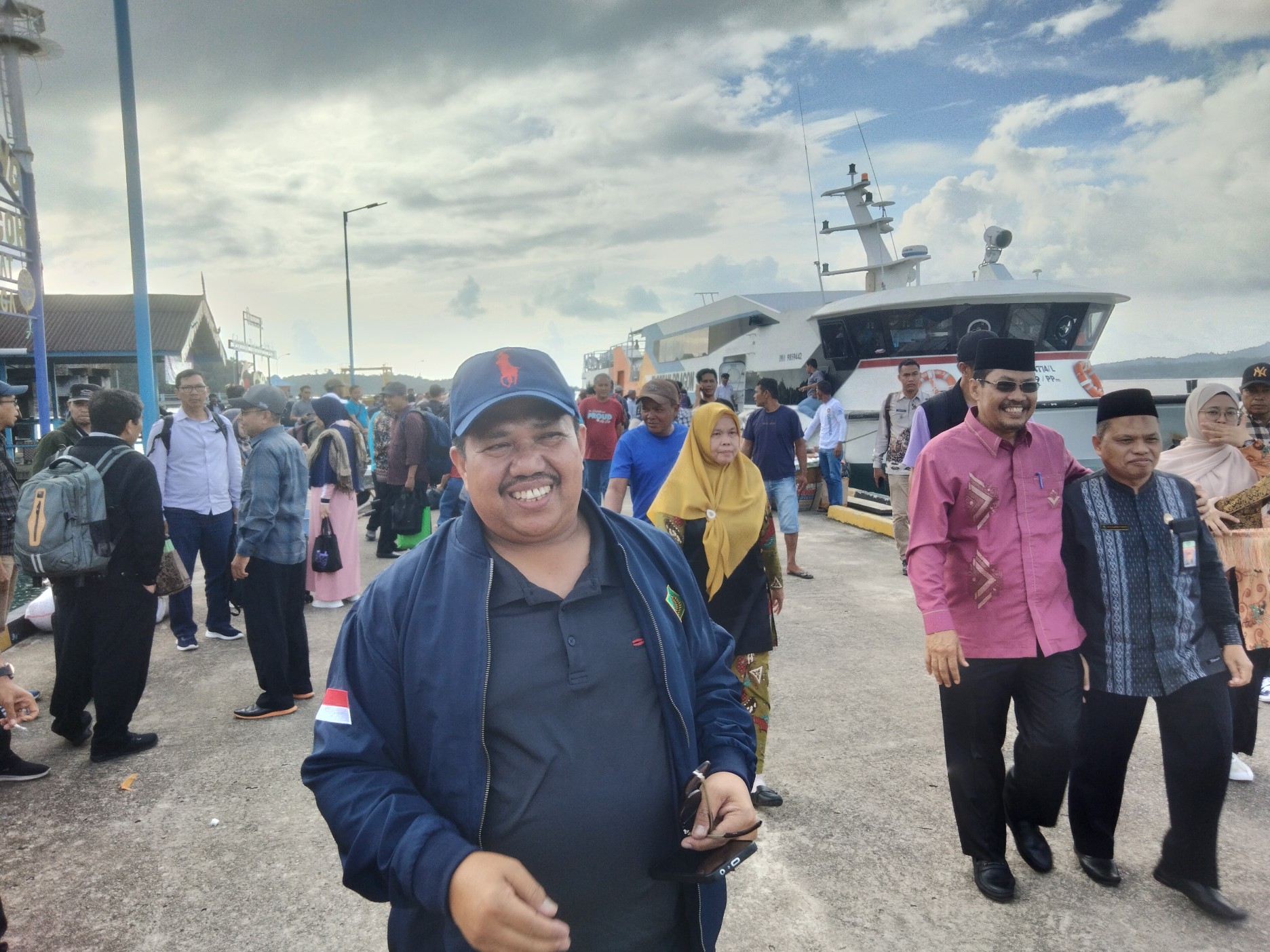 Rombongan Kemenag Kota Batam Tiba di Pelabuhan Jagoh Dabo Singkep Lingga