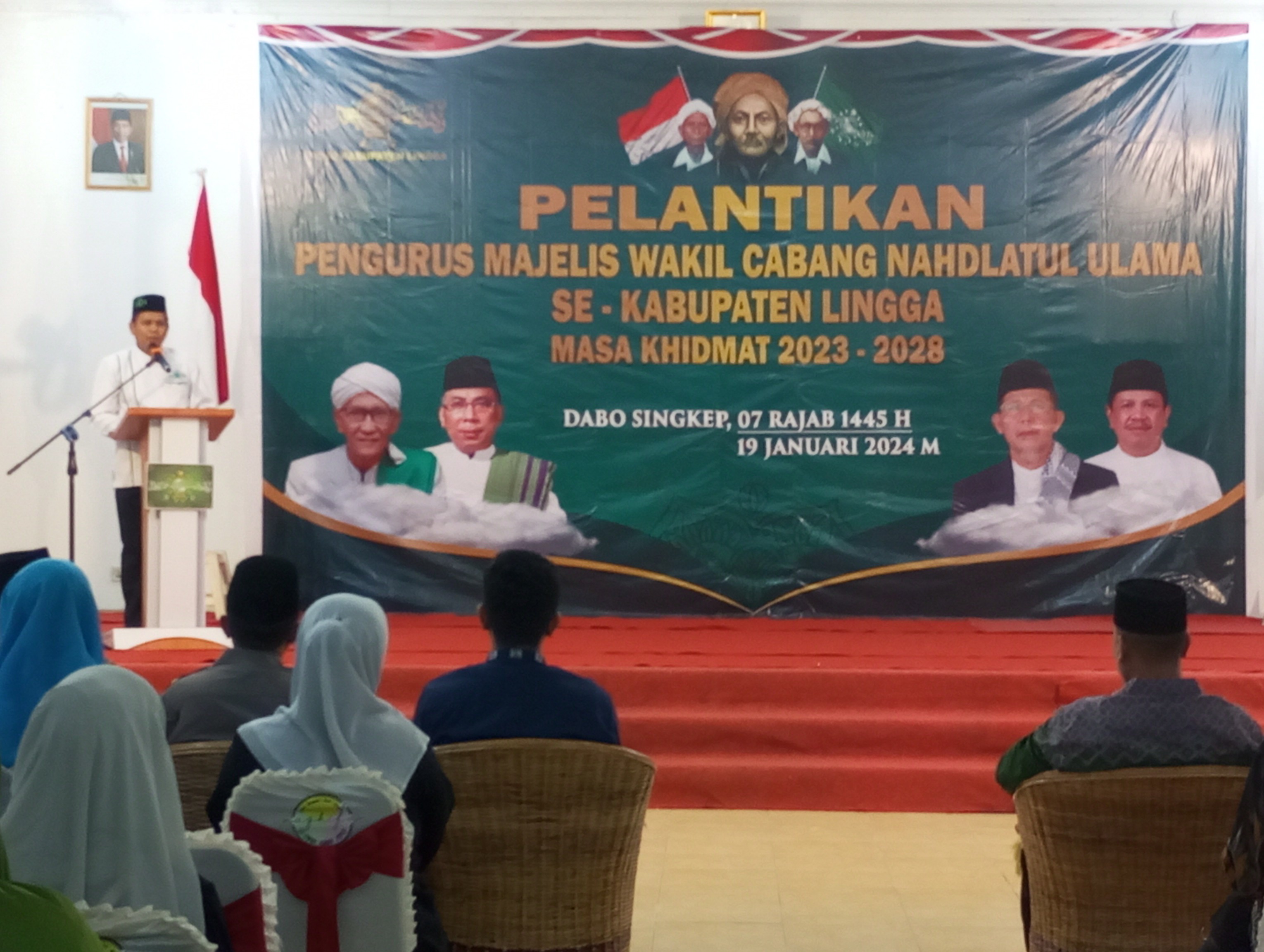 Kakankemenag Kota Batam Hadiri Pelantikan Pengurus MWC NU Se-Kabupaten Lingga Tahun 2023-2028