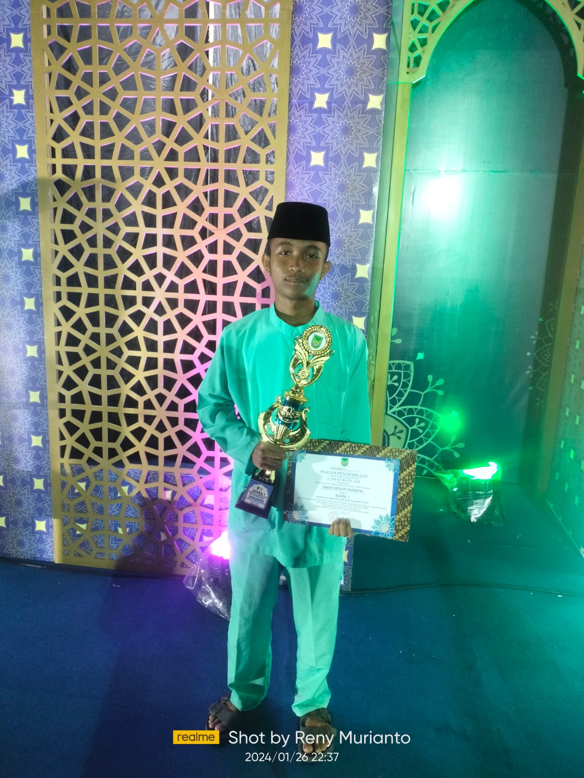 Zacky Fathur Pradifta Melaju ke Tingkat Kota Setelah Menang di Kecamatan Batuaji Dalam MTQH XXXII