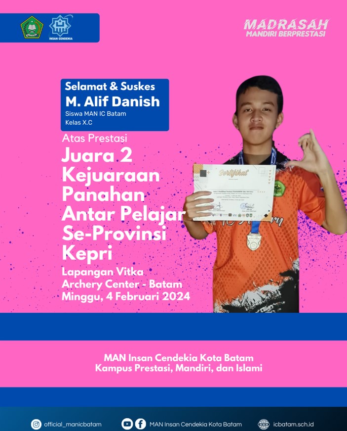 Siswa MAN IC Batam Raih Juara 2 Panahan Antar Pelajar se-Provinsi Kepri