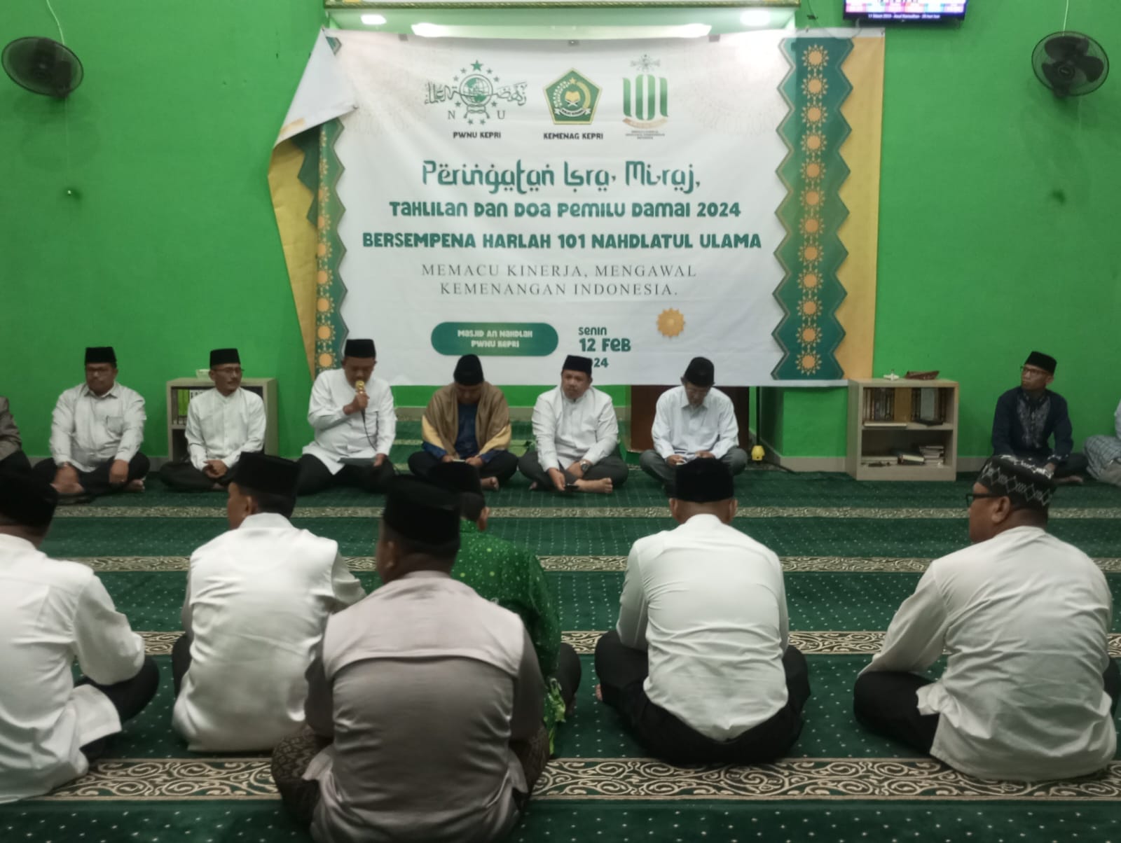 KaKankemenag Kota Batam Hadiri Peringatan Isra' Mi'raj, Tahlil dan Do'a Pemilu Damai 2024 Sempena Harlah 101 Tahun NU