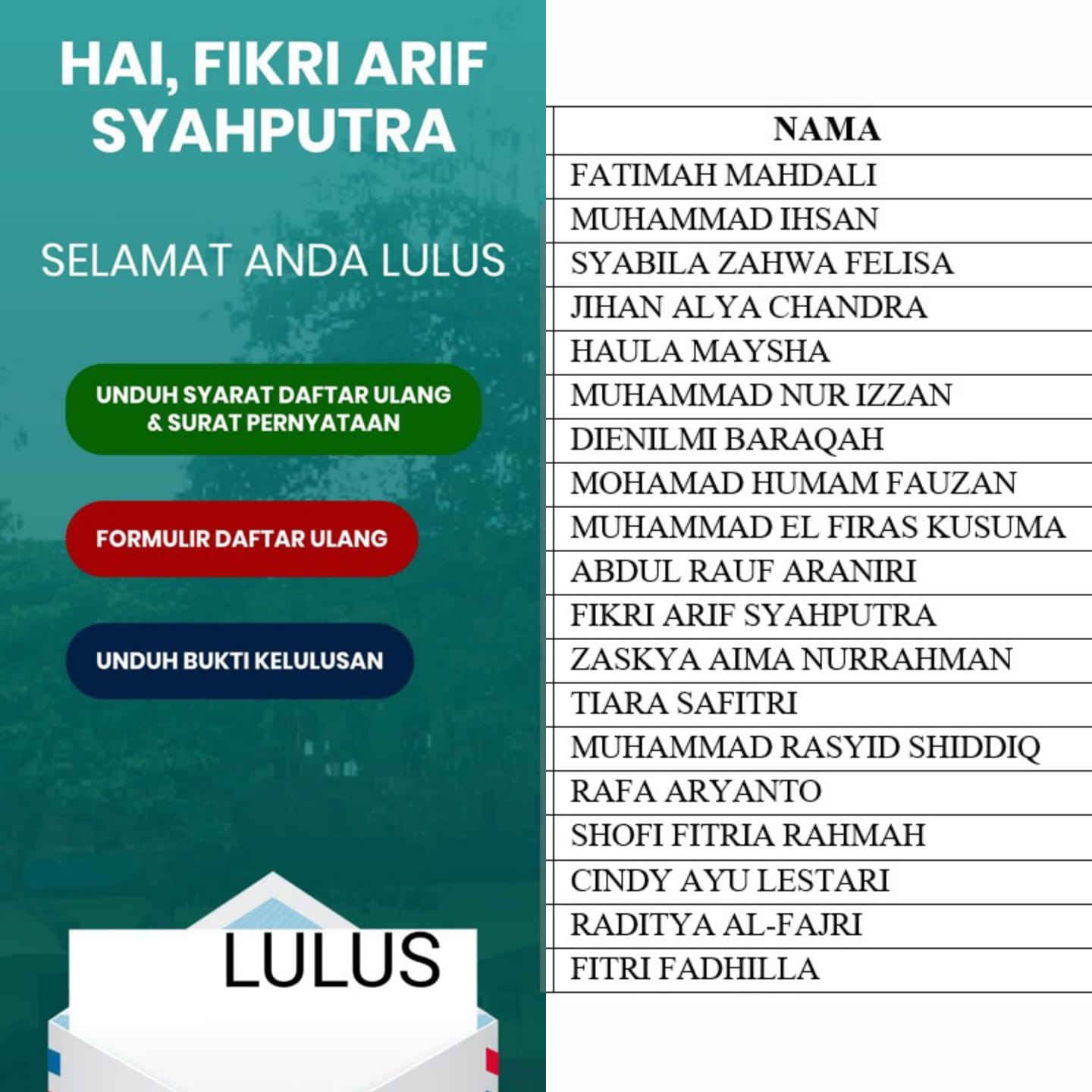 19 Peserta Didik MTsN 1 Batam Dinyatakan Lulus PPDB MA USB Filial MAN Batam Jalur Prestasi