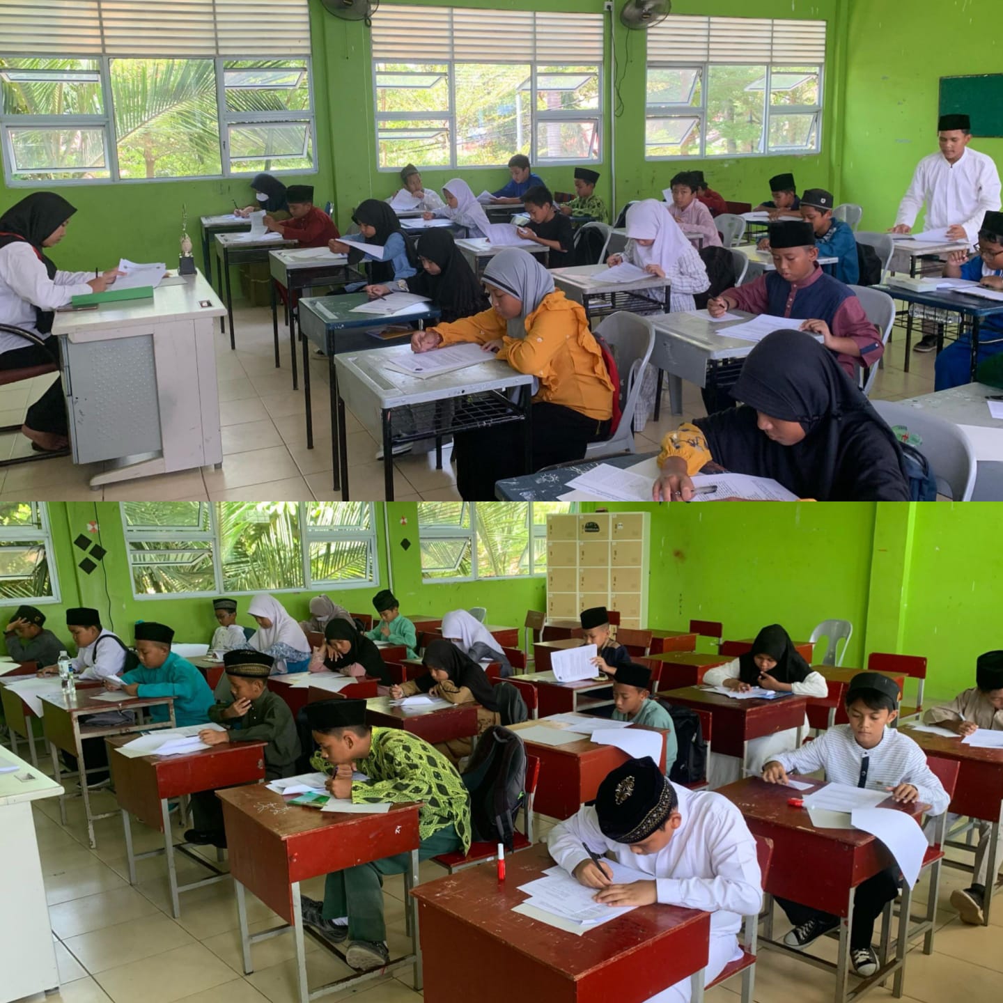 47 Calon Peserta Didik Baru MTsN 1 Batam Jalur Asrama Mengikuti Tes Akademik