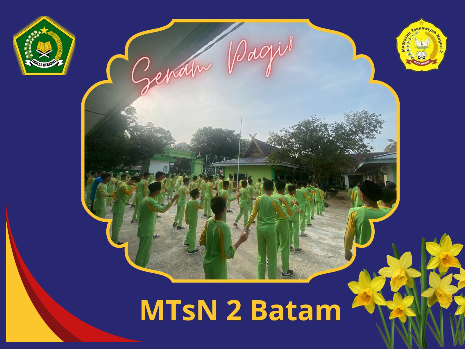 Senam Pagi : Salah Satu Intrakurikuler Favorit di MTsN 2 Batam