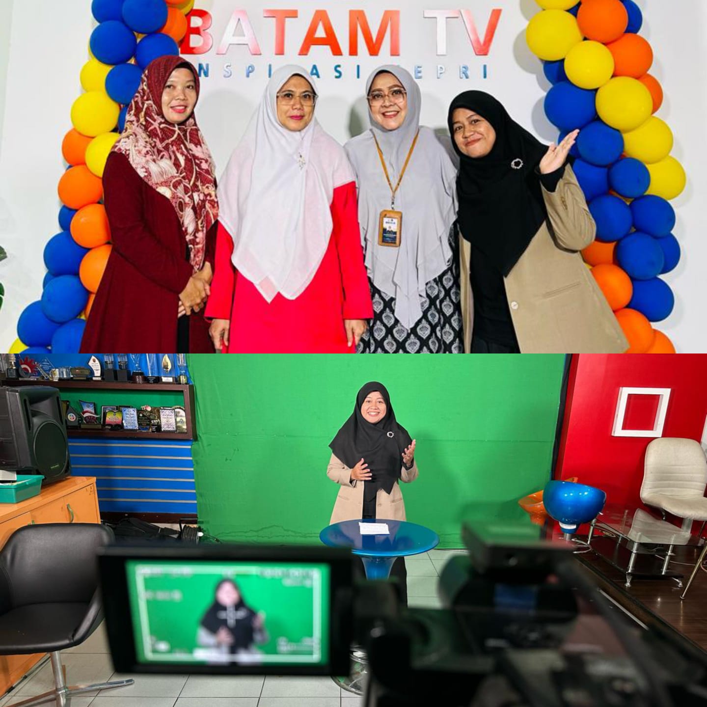 Pendidik MTsN 1 Batam, Dr. Ita Tryas Nur Rochbani, M.Pd. Mengikuti Shooting Kultum Lentera Ramadan Jilid 5 di Batam Televisi