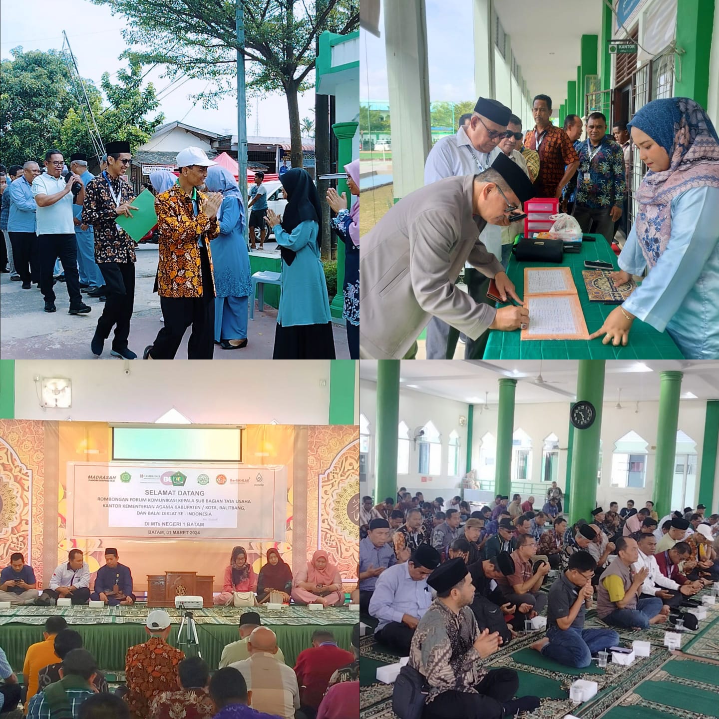 Kunjungan Studi Tiru oleh Forum Komunikasi Kasubbag TU Kantor Kemenag Kab/Kota, Balitbang, dan Balai Diklat Se-Indonesia Ke MTsN 1 Batam