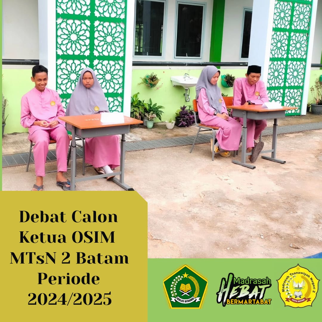 Belajar Berdemokrasi, MTsN 2 Batam Menggelar Pesta Pemilihan Ketua OSIM