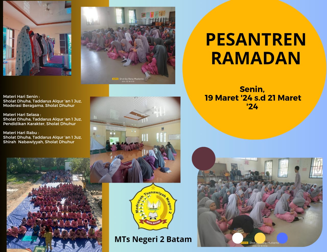 MTsN 2 Batam Menggelar Pesantren Ramadan di Hari Pertama