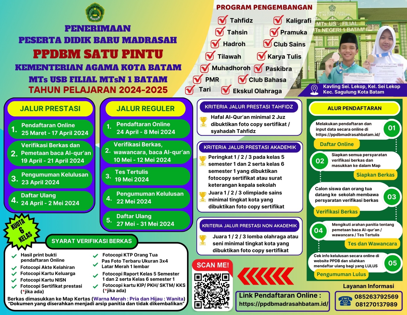 MTs USB Filial MTsN 1 Batam Sosialisasikan Rangkaian Kegiatan PPDB Madrasah Satu Pintu