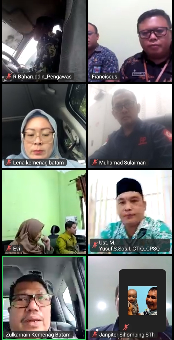Kemenag Kota Batam Gelar Zoom Tolak Gratifikasi