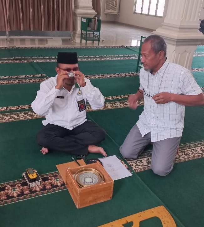 Pengukuran Arah Kiblat di Masjid Al Ihsan Bengkong 