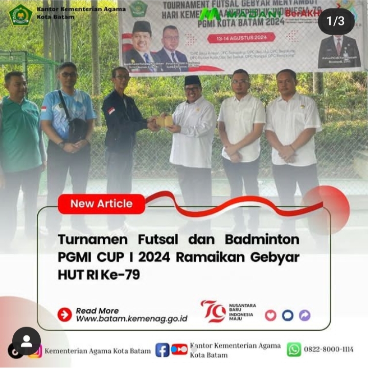 Gebyar HUT RI ke 79, DPD PGMI Gelar Turnamen Futsal dan Badminton Cup 1 2024
