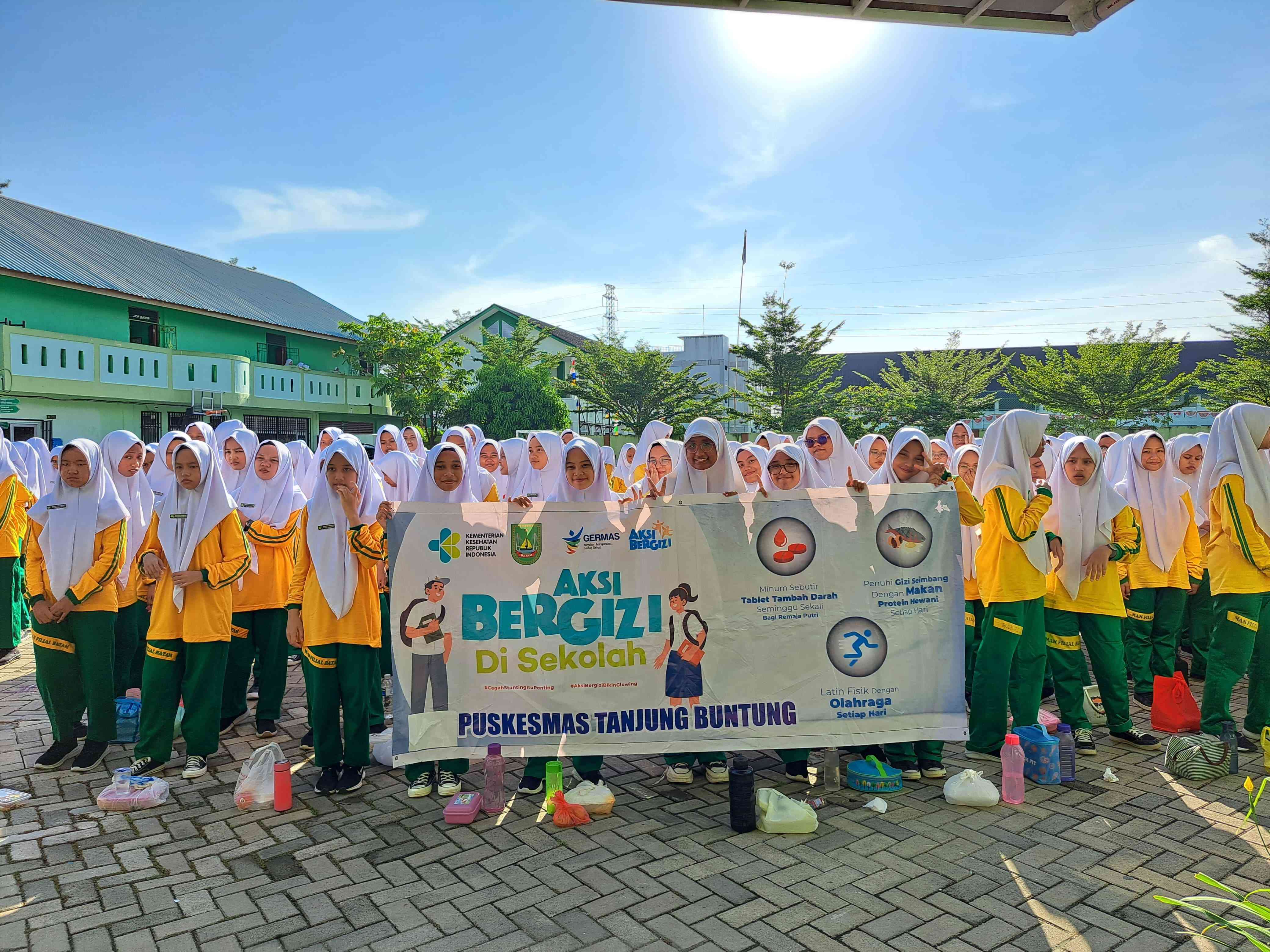 Kegiatan Aksi Gizi di Sekolah, Puskesmas Tanjung Buntung Mengunjungi MA USB Filial MAN Batam