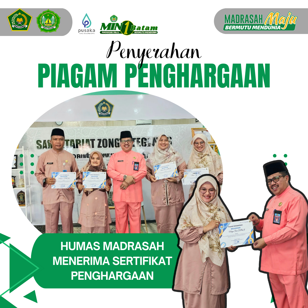Apresiasi Kinerja Humas Madrasah, Kantor Kemenag Kota Batam Beri Penghargaan
