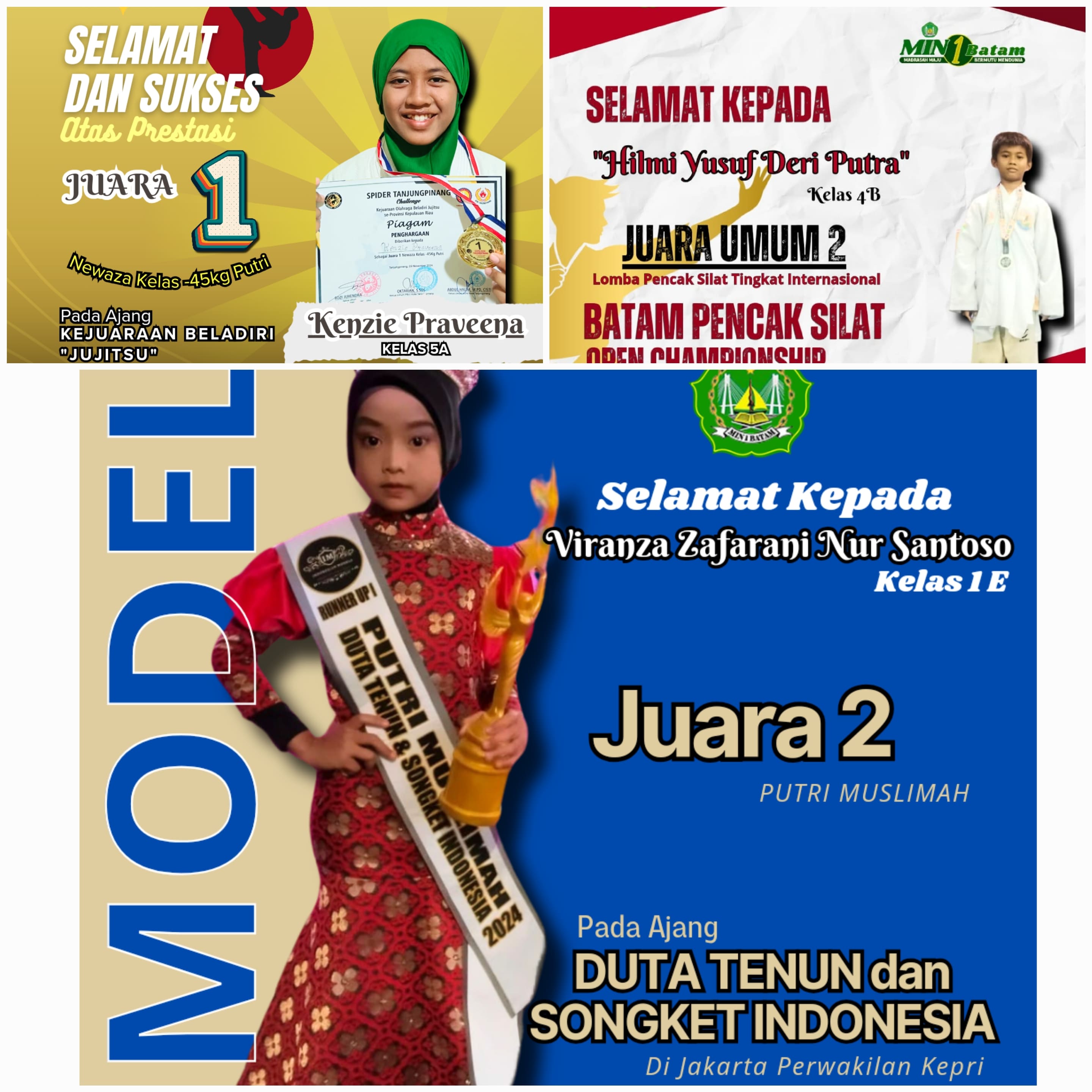 Prestasi Gemilang Siswa MIN 1 Batam Mendunia dalam Satu Bulan Terakhir