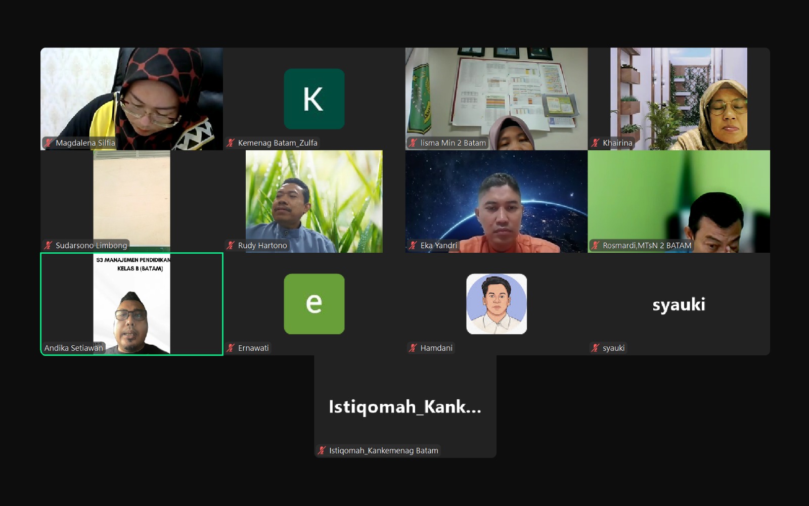 Bahas PRIMA SATU, Seksi Penmad Gelar Zoom Meeting
