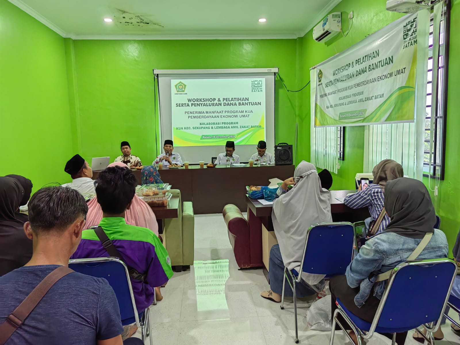 KUA Sekupang dan LAZ Batam Gelar Workshop, Pelatihan, dan Penyaluran Bantuan Program Pemberdayaan Ekonomi Umat