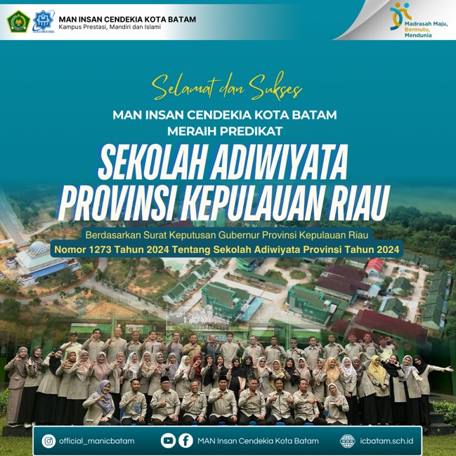 MAN IC Batam Sukses Raih Predikat Sekolah Adiwiyata Provinsi Tahun 2024