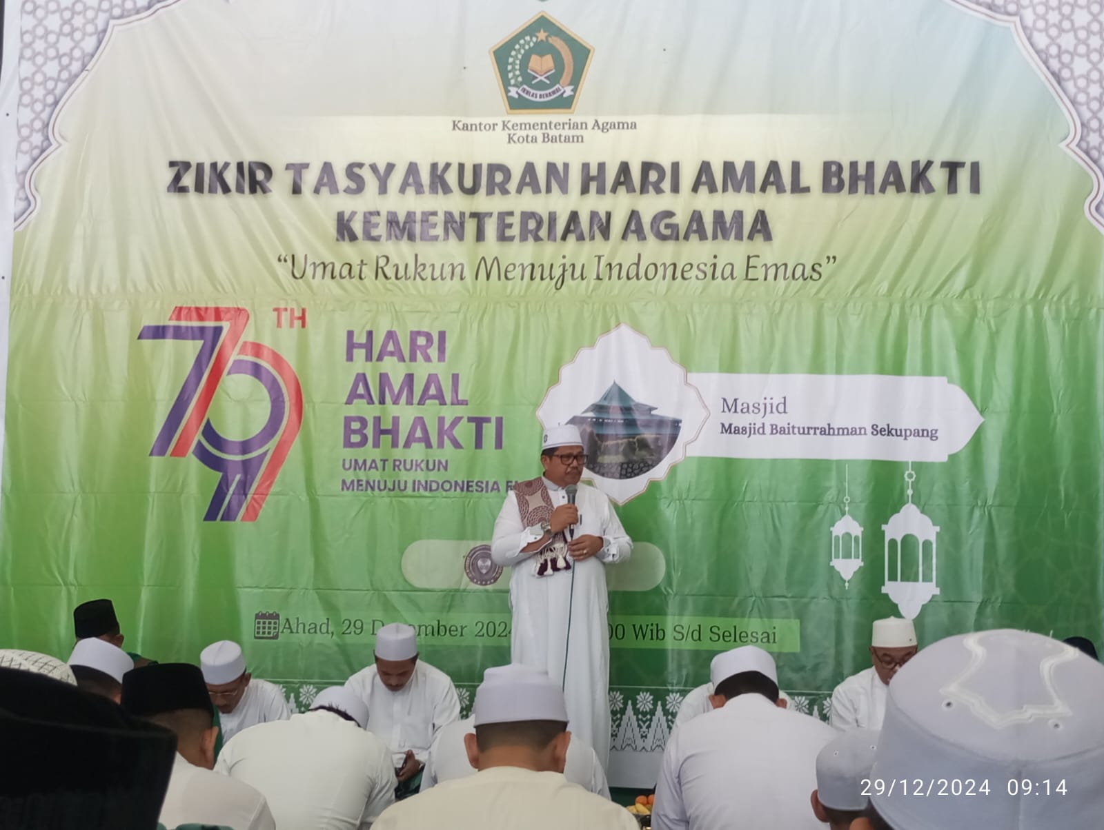 Dzikir Tasyakuran HAB Ke-79 Kemenag : Wujudkan Umat Rukun Menuju Indonesia Emas
