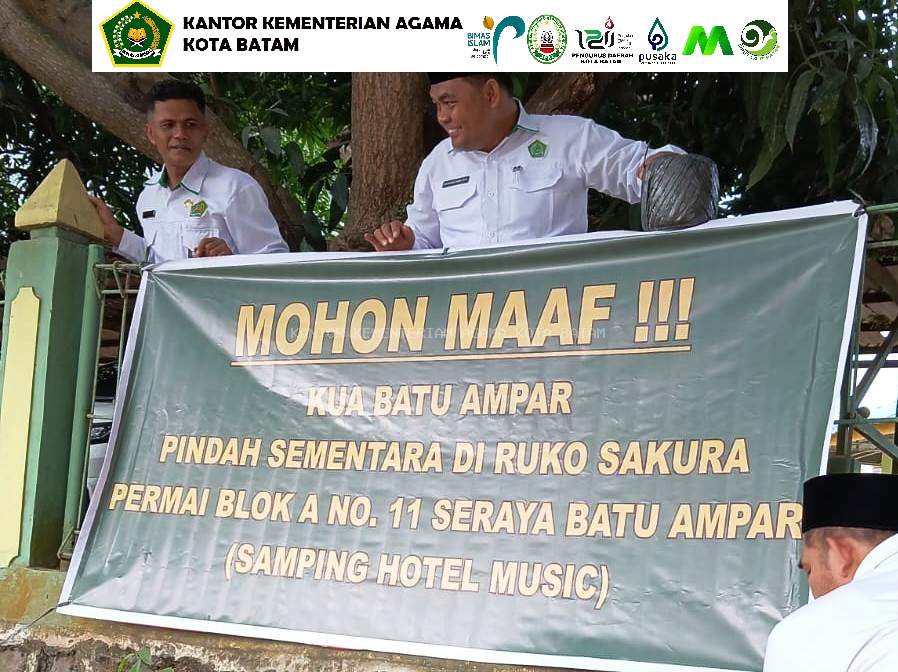 Pelayanan KUA Batu Ampar Pindah Sementara ke Ruko Sakura Permai