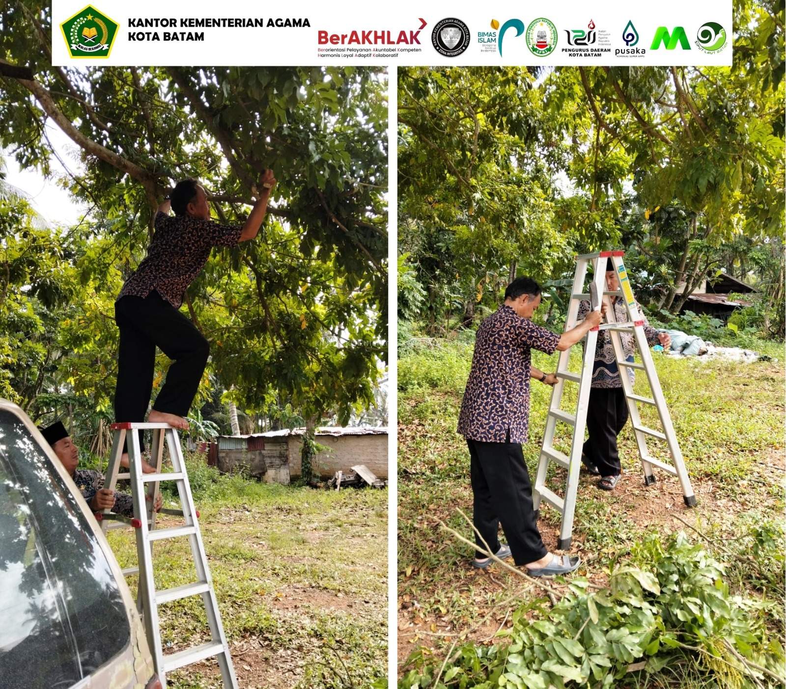 Gotong Royong Kebersihan Lingkungan di KUA Kecamatan Nongsa: Wujud Kepedulian dan Semangat Kebersamaan