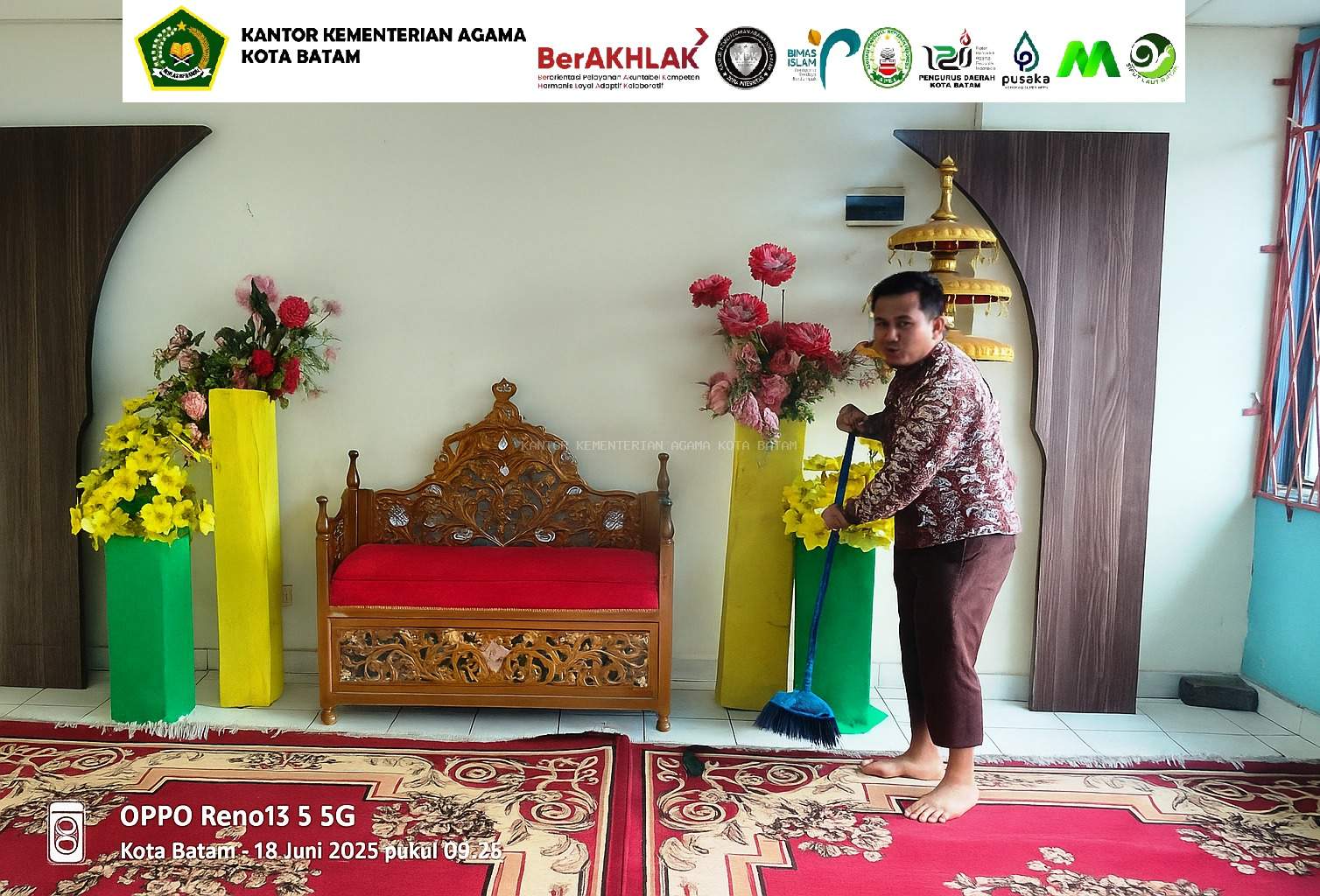 KUA Batu Ampar Berbenah Ruang Balai Nikah di Kantor Baru dan Bersiap Laksanakan Nikah Perdana