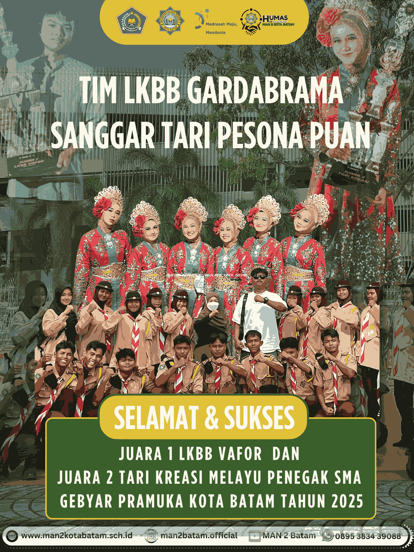 Prestasi Membanggakan! MAN 2 Kota Batam Raih Juara di Gebyar Pramuka Kota Batam 2025