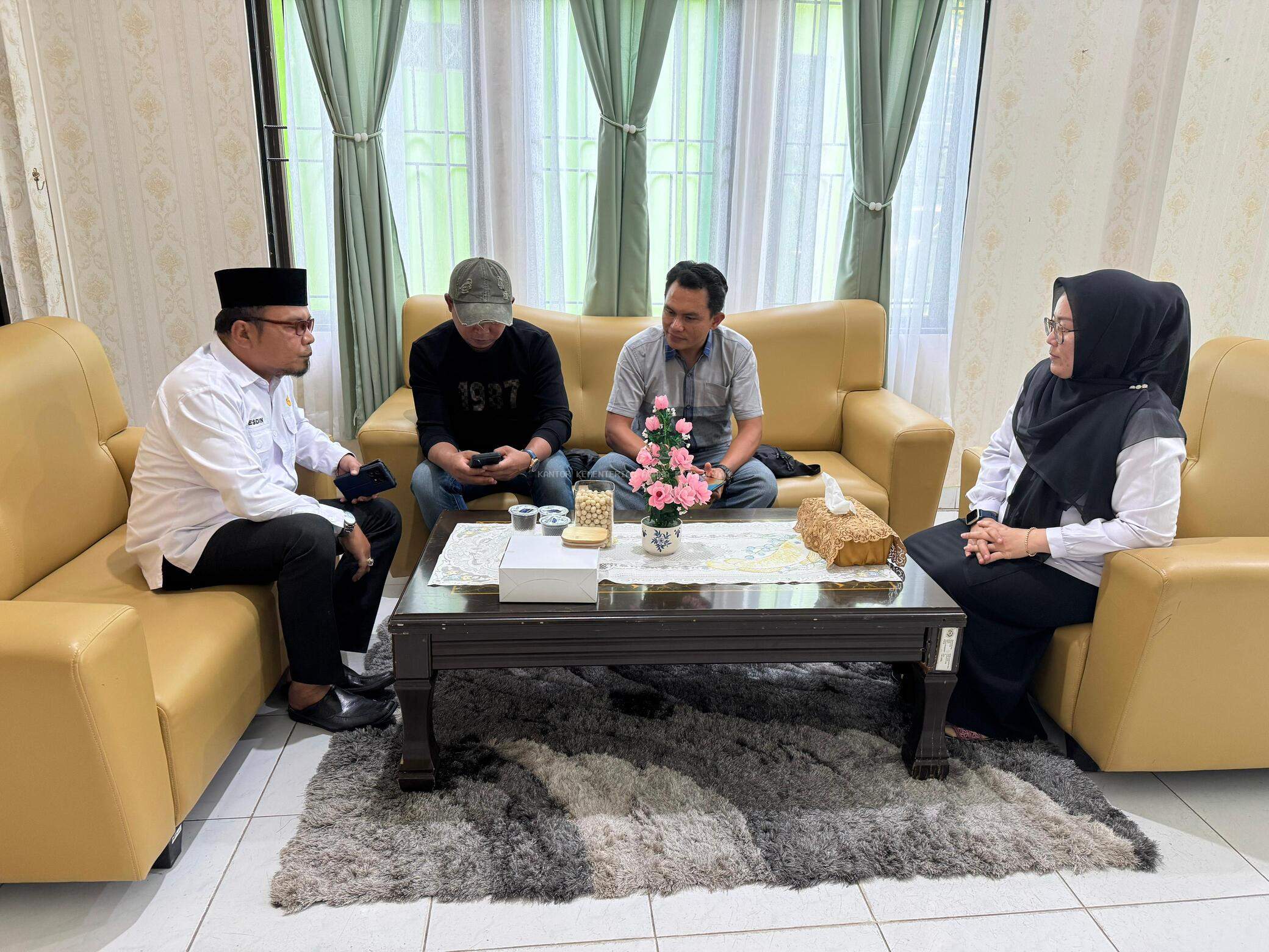 Silaturahmi Intel Kodam I/Bukit Barisan ke Kantor Kemenag Kota Batam Bahas Koordinasi Aliran Keagamaan