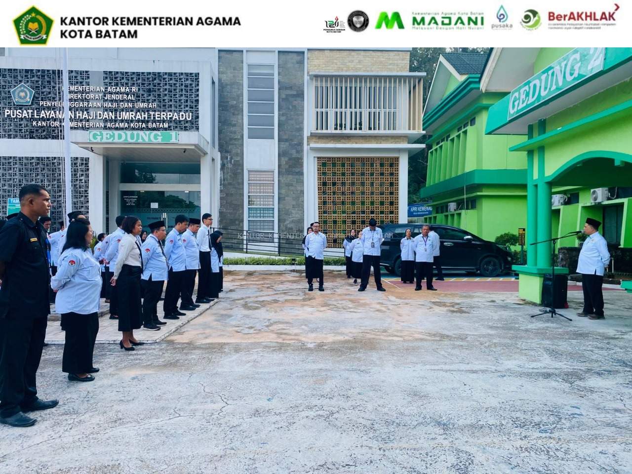 KakanKemenag Kota Batam Tekankan Kinerja Ikhlas dan Pelayanan Berkualitas Saat Apel Pagi 