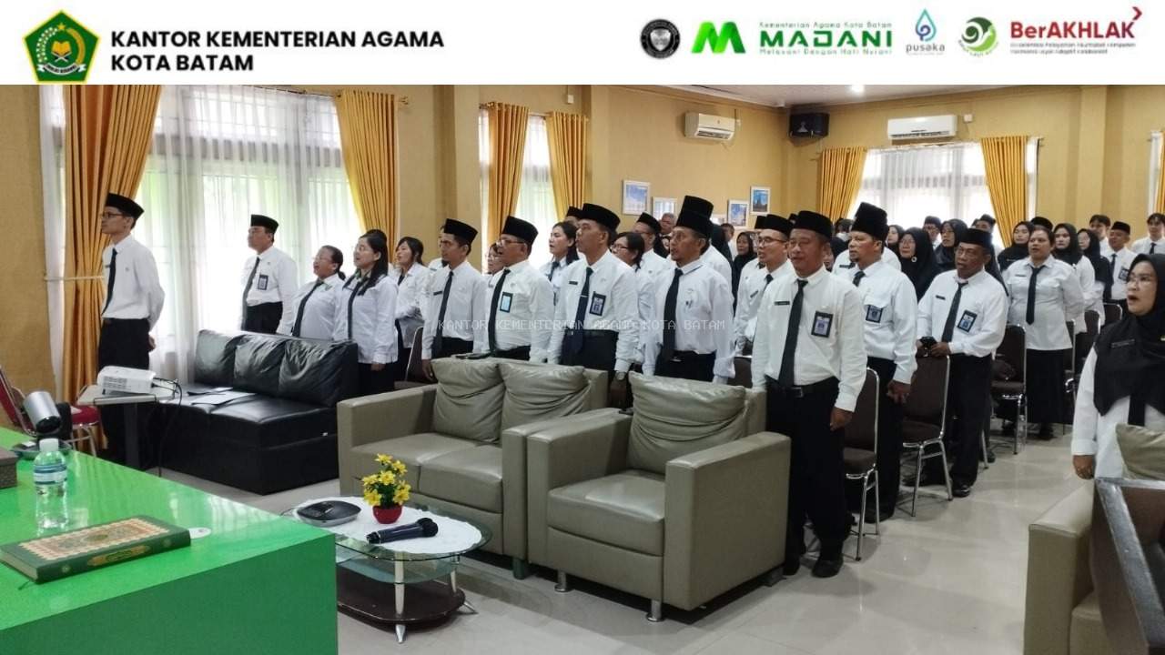 Kantor Kemenag Kota Batam Ikuti Pembukaan Latsar CPNS dan Orientasi PPPK Serentak Secara Nasional
