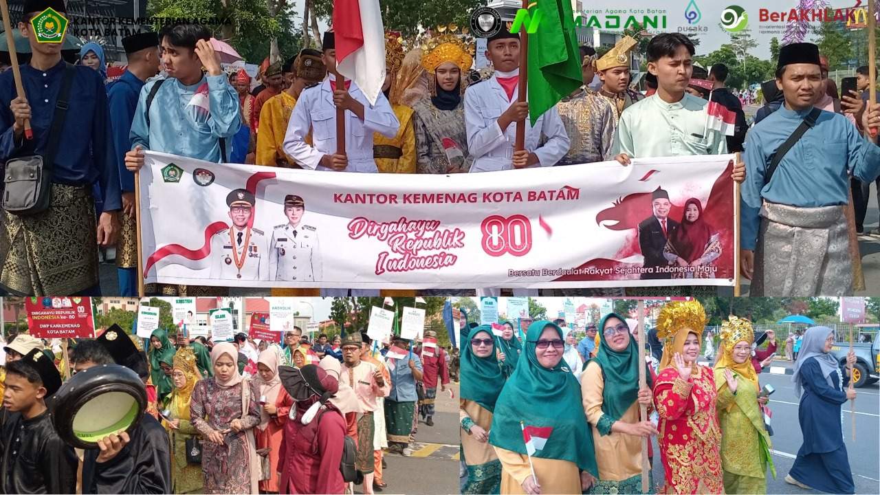 Kemenag Batam Ikut Meriahkan Pawai Pembangunan HUT RI ke-80