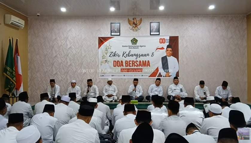 Peringati HUT ke-80 RI, Kantor Kemenag Kota Batam Gelar Zikir Kebangsaan dan Doa Bersama 