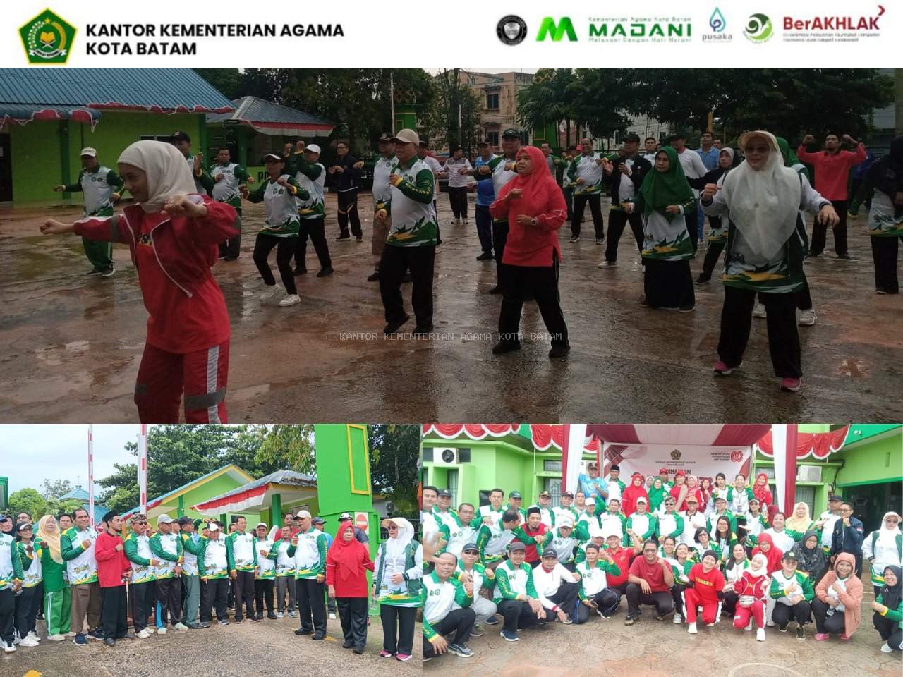Semarak Senam Sehat dan Jalan Santai Kemenag Batam Sambut HUT ke-80 RI 