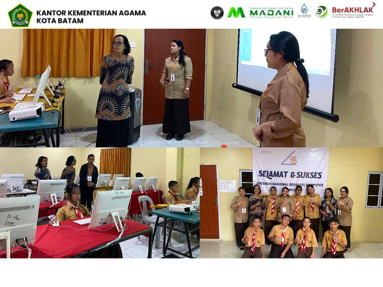 Pengawas PAK Kemenag Batam Lakukan Monitoring ANBK di SMPTK Sahabat Batam