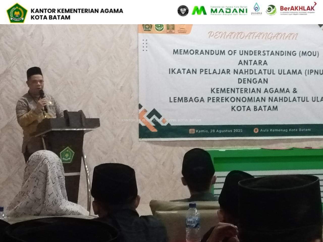 Beri Pembinaan Pelajar Berkelanjutan, PC IPNU Teken MoU dengan Kantor Kemenag Kota Batam 