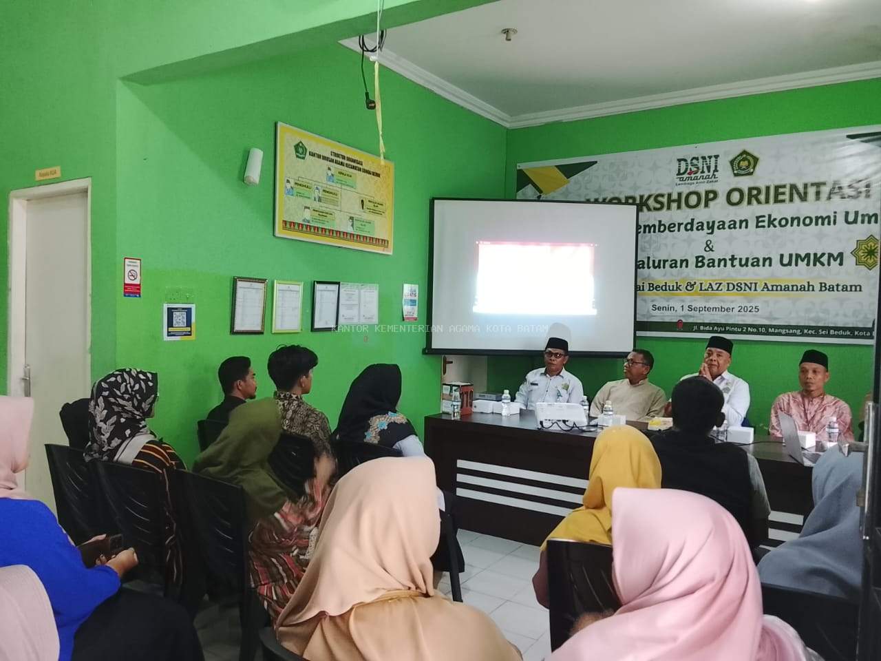 Kolaborasi DSNI Amanah dan KUA Sungai Beduk Gelar Workshop Orientasi Pemberdayaan Ekonomi Umat & Penyaluran Bantuan UMKM