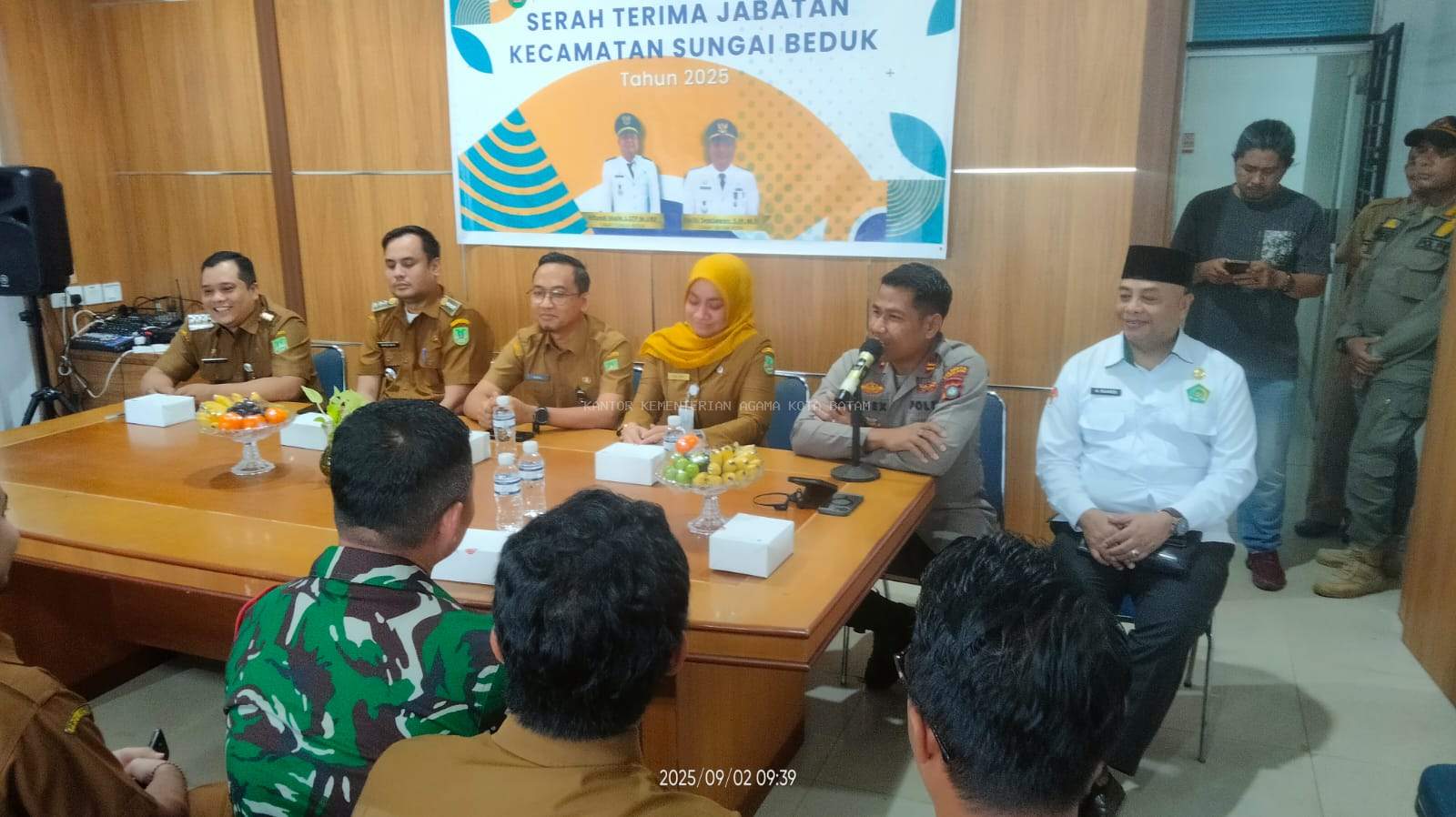 Sertijab Camat Baru Sungai Beduk, Suardi : Jaga Hubungan Harmonis dan Koordinasi yang Baik